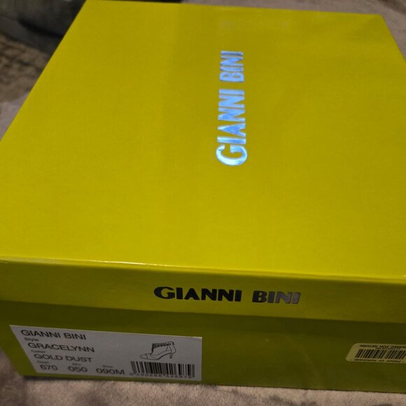 NIB Gianni Bini Gracelynn Gold Dust Heels 9M - Picture 4 of 9